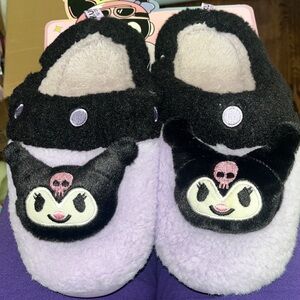 Kuromi slippers- Black and Purple